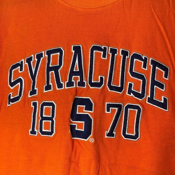 Old Varsity T-Shirt Unisex Color No Size Orange Syracuse 1870 Raised Letters - Picture 3 of 8